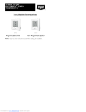 Bryant PREFERRED T6-NRH Installation Instructions Manual
