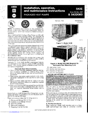 Bryant 542D060 Installation, Operation And Maintenance Instructions