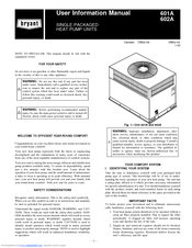 Bryant 602A Series User's Information Manual