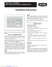 Bryant T2SNHP01 Installation Instructions Manual