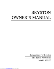 Bryston 6B SST C Owner's Manual