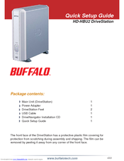 Buffalo DriveStation HD-HB160U2 Quick Setup Manual