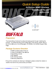 Buffalo AirStation MIMO WZR-G108 Quick Setup Manual
