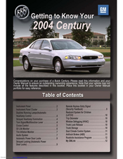 Buick CENTURY GTK 2004 Getting To Know Manual