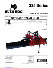 Bush Hog 225 Series Operator's Manual