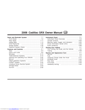Cadillac 2009 SRX Owner's Manual