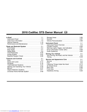 Cadillac 2010 STS Owner's Manual