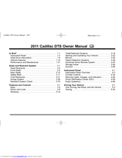 Cadillac 2011 Cadillac DTS Owner's Manual