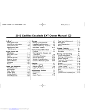 Cadillac 2012 escalade ext Owner's Manual
