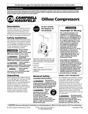 Campbell Hausfeld IN628801AV Operating Instructions Manual