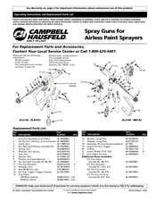 Campbell Hausfeld AL2130 Operating Instructions And Replacement Parts List Manual