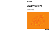 Canon MultiPASS C70 User Manual