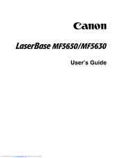 Canon LaserBase MF5650 User Manual