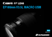 Canon EF 180mm f/3.5L MACRO USM Instruction