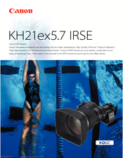 Canon KH21ex5.7 IRSE Brochure & Specs