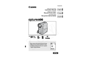 Canon 600 - Optura 4.3MP MiniDV Camcorder Instruction Manual
