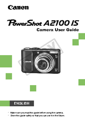 Canon PowerShot A2100 IS User Manual