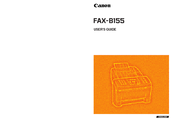 Canon FAX-B155 User Manual