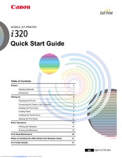 Canon i 320 Quick Start Manual