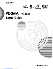 Canon PIXMA iP4000R Series Setup Manual