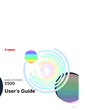 Canon S 500 User Manual