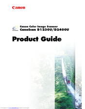 Canon CanoScan D1230U Product Manual