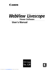 Canon WEBVIEW LIVESCOPE 3.2 User Manual