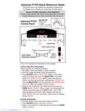 Capresso Impressa F7 Quick Reference Manual
