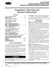 Carrier 50TJ020 Installation, Start-Up And Service Instructions Manual