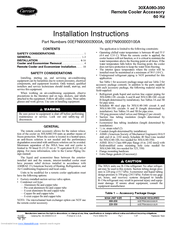 Carrier 30XA080-350 Installation Instructions Manual