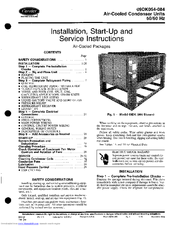 Carrier 09DK054-084 Installation, Start-Up And Service Instructions Manual