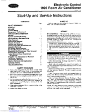 Carrier 73XCB118301E Start-Up And Service Instructions
