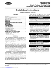 Carrier 48/50Z030-105 Installation Instructions Manual