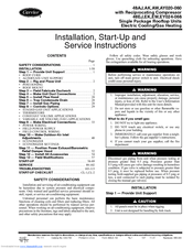 Carrier WEATHERMAKER 48AY025 Installation, Start-Up And Service Instructions Manual