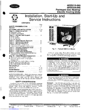 Carrier 48SS018-060 Installation, Start-Up And Service Instructions Manual