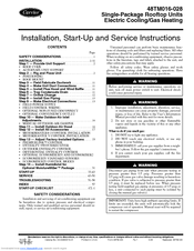 Carrier 48TM016 Installation, Start-Up And Service Instructions Manual