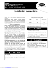 Carrier 24ANA1 Infinity Installation Instructions Manual