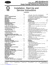 Carrier 48NP Installation, Start-Up And Service Instructions Manual