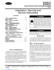 Carrier 48TFF012 Installation And Service Instructions Manual