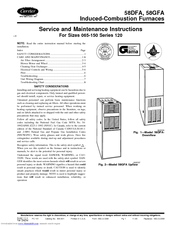 Carrier 58DFA Service And Maintenance Instructions