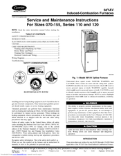 Carrier INDUCED COMBUSTION 58YAV Service And Maintenance Instructions