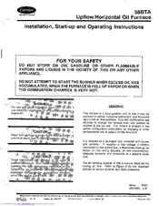 Carrier 58BTA Installation And Operating Instructions Manual