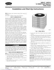Carrier Comfort 25HBC series Installation And Start-Up Instructions Manual