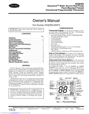 Carrier AQUAZONE 50QE900-250FS Owner's Manual