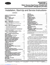 Carrier AQUAZONE 50PEC09 Installation, Start-Up And Service Instructions Manual