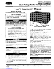 Carrier LJE004-012 User's Information Manual