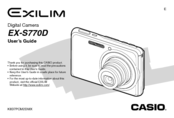 Casio Exilim EX-S770D User Manual