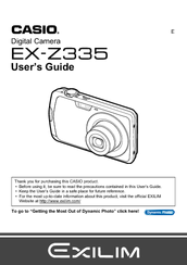 Casio Exilim EX-Z335 User Manual