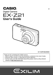 Casio EX-Z21 - EXILIM Digital Camera User Manual