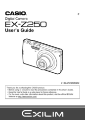 Casio EX Z250 - EXILIM ZOOM Digital Camera User Manual